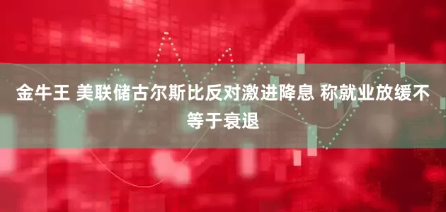 金牛王 美联储古尔斯比反对激进降息 称就业放缓不等于衰退